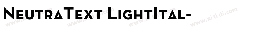 NeutraText LightItal字体转换
